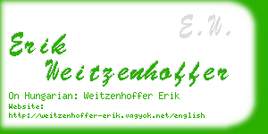 erik weitzenhoffer business card